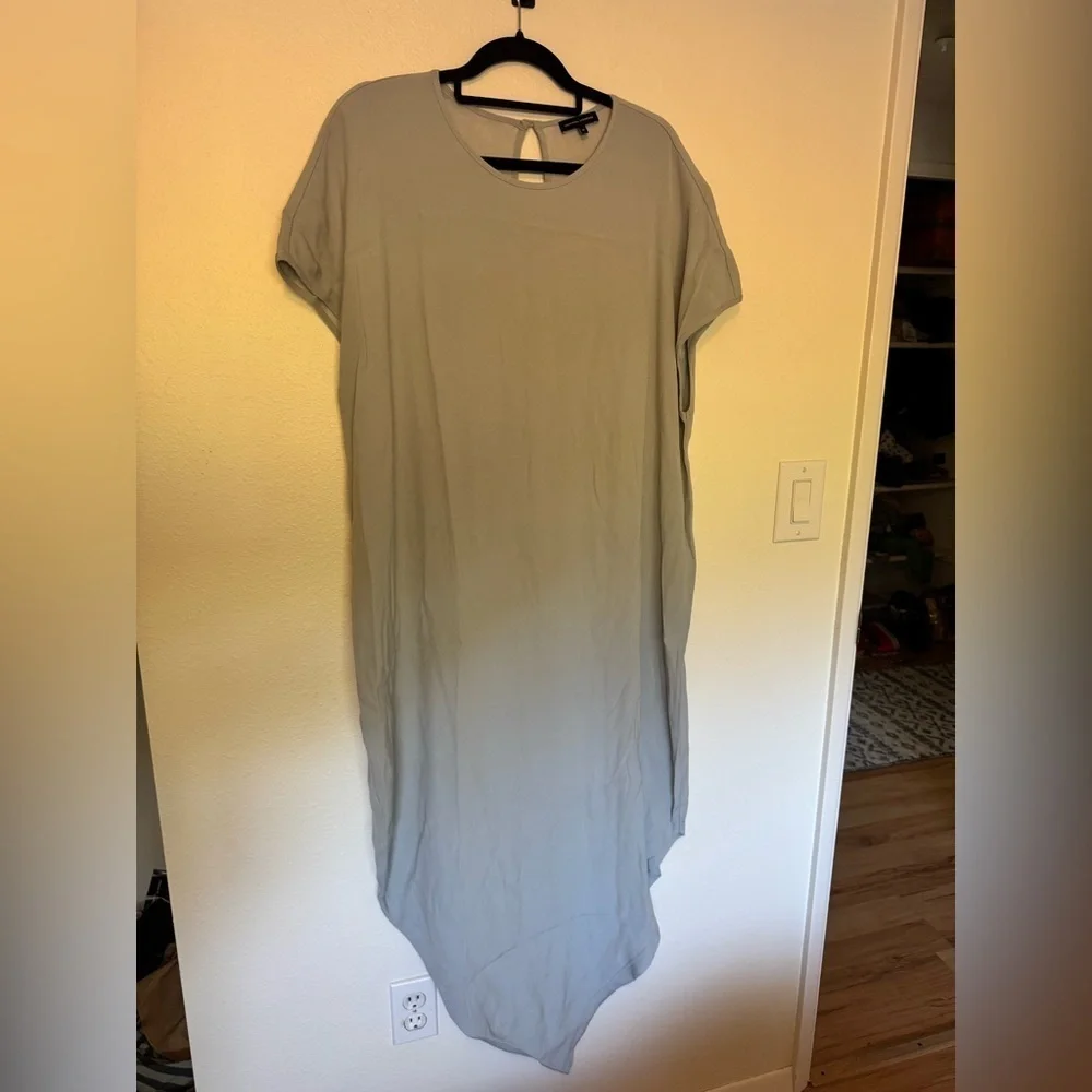 NEW Universal Standard Midi Dress Asymmetrical Handkerchief Pale Blue 2X 18 20 N